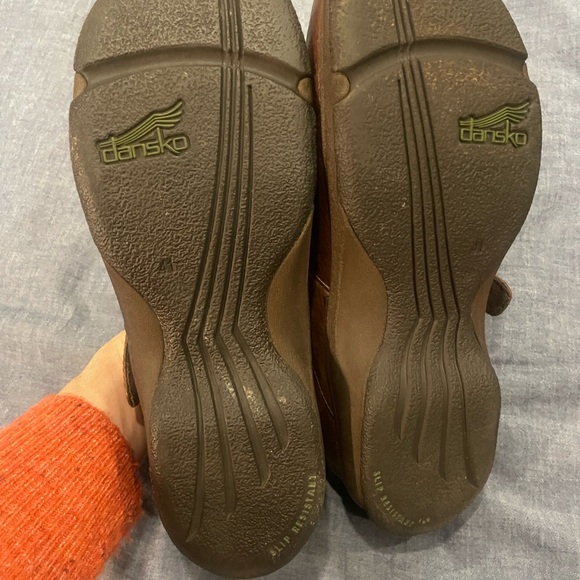 DANSKO Kitty Mary Janes Brown Clogs Leather sz EU41 = US 10.5/11 - Picture 15 of 16